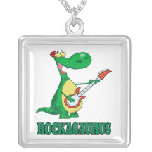 rockasaurus Rock'n'Roll Dino dinosaur.ai Personalisierter Schmuck