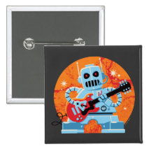 Rockbot Knopf Anstecknadel