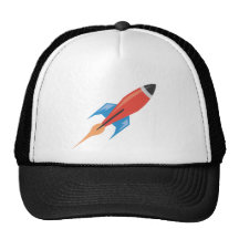 Rocket auf Hut Trucker Caps