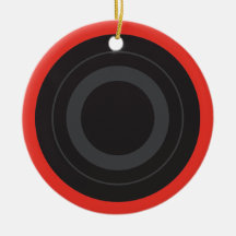 Rockin rotes Pop-Kunst-Rollen-Derby-Rad Ornamente