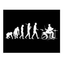 Rockmusik-Schlagzeuger und Jazz Dubstep Trommeln Postkarte