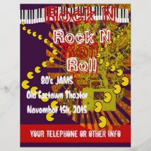 Rock'n'Roll-Flyer-80er Stau