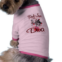 Rockstar-Diva-Haustier-Kleidung Hund T Shirt