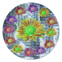 Rohr-Band-Blumen Party Teller