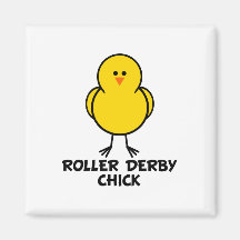 Rollen-Derby-Küken Kühlschrankmagnet