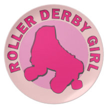 Rollen-Derby-Mädchen Teller