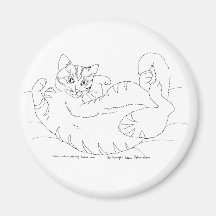 Rollen-Miezekatze Kühlschrankmagnet