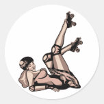 Rollenderby-Stift herauf Diva Runde Aufkleber