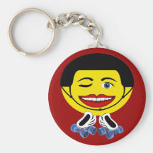 Rollensmiley Schlüsselanhänger