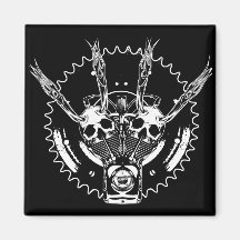 ROLLINGBONEZIII BlackW BW Magnete