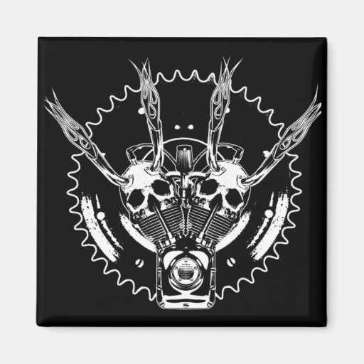 ROLLINGBONEZIII BlackW BW Magnete