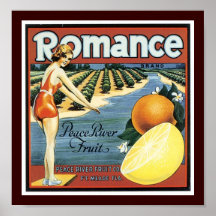 Romance Marken-Peace River Frucht Posterdruck