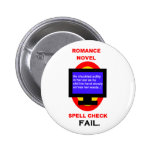 Romance Roman-Bann-Karo versagen lustiges Button
