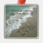 Romantische Liebe auf der Strand-Weihnachtsverzier Weihnachtsornament