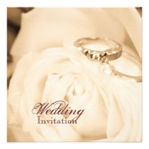 Romantische Rose schellt Vintage Hochzeitseinladun