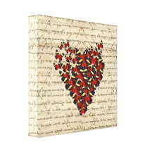 Romantische Vintage butterfies Gespannte Galerie Drucke