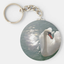Romantischer weisser Schwan Schlüsselband