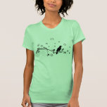 Romantisches Blumen-und Vogel-T-Shirt t-shirts