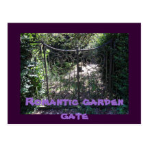 Romantisches Gartentor Postkarte