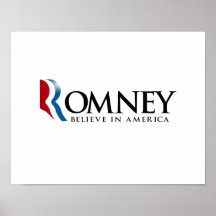 Romney - glauben Sie an Amerika Plakatdruck