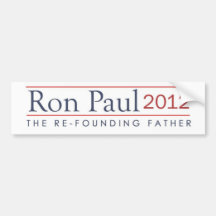 Ron Paul 2012 der Refounding Vater Auto Aufkleber