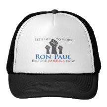 RON PAUL ERHALTEN ZU ARBEITEN TRUCKERMÜTZE
