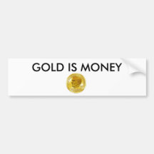 Ron Paul Goldaktie, GOLD IST GELD Autosticker
