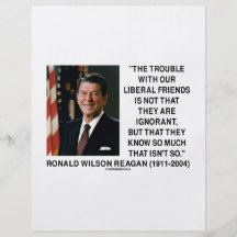 Ronald Reagan-Problem mit liberalem Freund-Zitat Flyerdesign