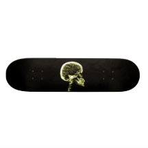 RÖNTGENSTRAHL-SCHÄDEL-GEHIRN - GELB PERSONALISIERTE SKATEDECKS