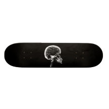 RÖNTGENSTRAHL-SCHÄDEL-GEHIRN - SCHWARZES U. WEISS PERSONALISIERTES SKATEDECK