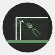 RÖNTGENSTRAHL-SKELETON FUSSBALL-TORMANN-GRÜN AUFKLEBER