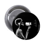 RÖNTGENSTRAHL-SKELETT AUF MEGAPHON - B&W BUTTONS