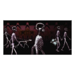 Röntgenstrahl-SkelettemitternachtsStroll Photokarten
