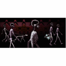 Röntgenstrahl-SkelettemitternachtsStroll Photostatuen