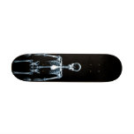 Röntgenstrahl-Visions-blaues Single-Skelett-Brett Skateboard Deck