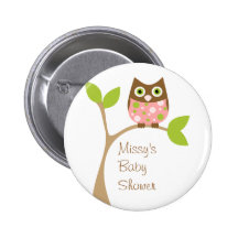 Rosa Baby-Eule Buttons