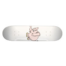 Rosa Babyelefant graphic.png Skateboard Deck