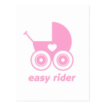 Rosa Babypram-Ikonen-Postkarte