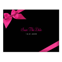 Rosa Band, das Save the Date Mitteilung Wedding is Postkarten