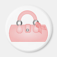 Rosa Band-Handtaschen-Magnet