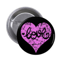 ROSA BEUNRUHIGTES LIEBE-HERZ ANSTECKNADELBUTTON