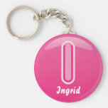 Rosa Blase Keychain Buchstabe-I Schlüsselanhänger