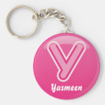Rosa Blase Keychain Buchstabe-Y Schlüsselband