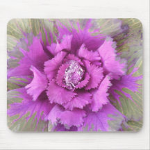 Rosa Blume mit Wasser-Tröpfchen Mousepad