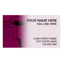 rosa Blume Visitenkarten Vorlage