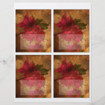 Rosa Blumen-Platzkarten Flyerdesign
