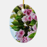 Rosa Blumen-Verzierung Weihnachtsornament