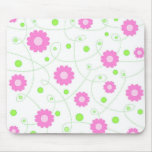 Rosa Blumenmuster - Mousepad