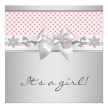 Rosa Bogen-Baby-Dusche Individuelle Einladung