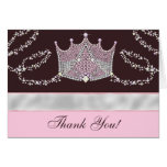 Rosa Brown-Prinzessin Thank You Cards Grußkarten